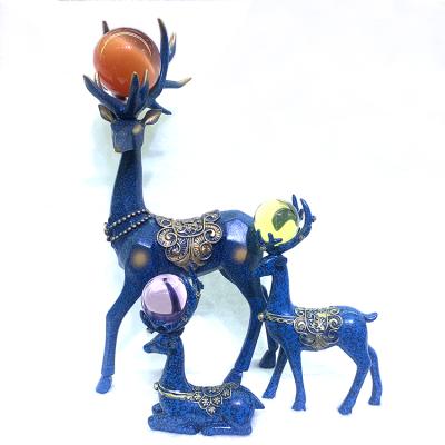 China China Nordic Luxury Pair Of Deer Decoration TV Wine Cabinet Home Decoration Ornaments Small Furnishing Resin Crafts for sale