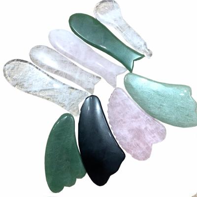 China Wholesale Heart Shaped Donghai Gua Sha Guasha Board Rose Quartz Jade Stone Scraping Massage Tool Gua Sha Board for sale