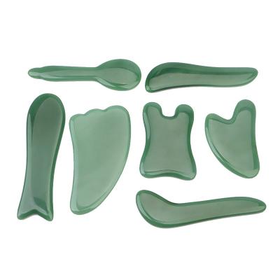 China Wholesale China Green Aventurine Massage Suit Various Shapes Scrapping Plates Polished Green Aventurine Scrapping Plates For Massage for sale