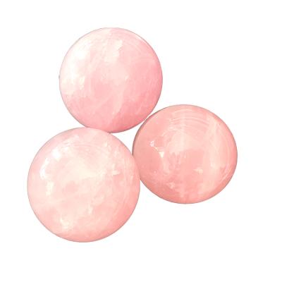 China Wholesale Natural Clear Sphere Rose Quartz Crystal Ball Donghai Rose Crystal Healing Crystal Stones For Decoration for sale