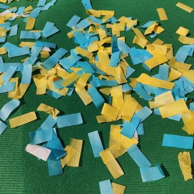 China New Design Party Popper yellow blue Confetti Cannon Supplies For Party Wedding FPCYB20220103 for sale