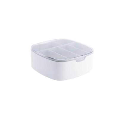 China Viable Data Cable Storage Box With Lid Dust Earphone Cable Storage Main Organizer Portable Compartmented Storage Box for sale