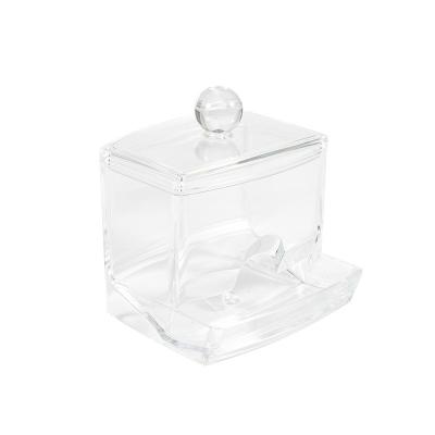 China Stored Clear Storage Box Crystal Dustproof Cosmetic Organizer Jewelry Cotton Acrylic Stamp Storage Box for sale