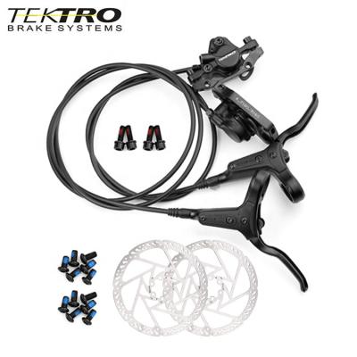 China TEKTRO M285 MTB 160/180/203mm Carbon Steel Bicycle Disc Brake Hydraulic Rotor Mountain Bike Front/Rear Brake Set for sale