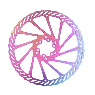 China Wholesale Mountain Bikes Rainbow 203 Mm Six Nails CNC Disc Brake Rotor Brake Disc For MTB Mountain Road Bike Bicycle Parts for sale