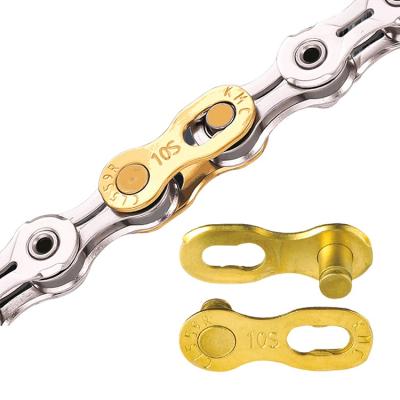 China Wholesale KMC Rustproof 1 Pairs Silver Gold 6/7/8/9/10/11/12 Speed ​​Bicycle Chain Connector Missing Link For Shimano for sale