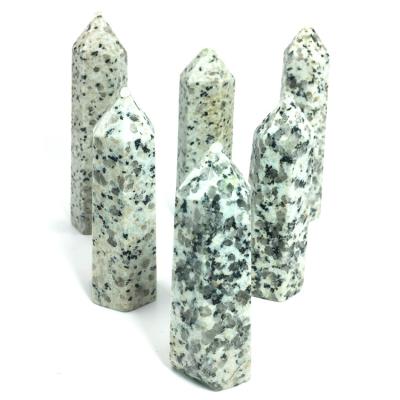 China Wholesale Europe Natural Jade Stain 100% Real Crystal Spotted Heathered Stone Tower for sale