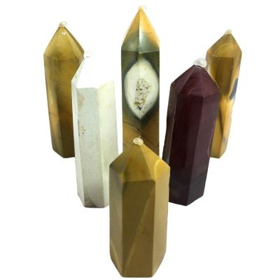 China Europe Dots Wholesale Natural Crystal Stones Decorations Hot Selling Mookite Home Tower for sale