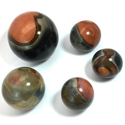 China Europe Wholesale Natural Crystal Sea Agate Spheres Decoration For Healing Ocean Stones Ball for sale