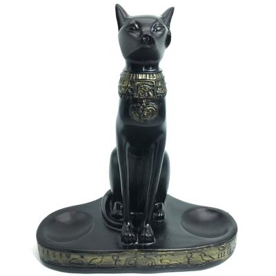 China Hot Selling Animal Home God Best Crystal Ball Stands Europe Sphere Wholesale Crystal Stand Decorations Egyptian Cat for sale