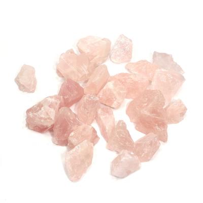 China Wholesale Europe Natural Pink Crystal Stones For Energy Healing Spiritual Rose Raw Quartz Mineral for sale