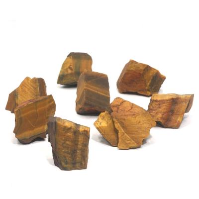 China Wholesale Europe Natural Tiger-eye Stones For Healing Energy Yellow Tiger-eye Raw Ore for sale