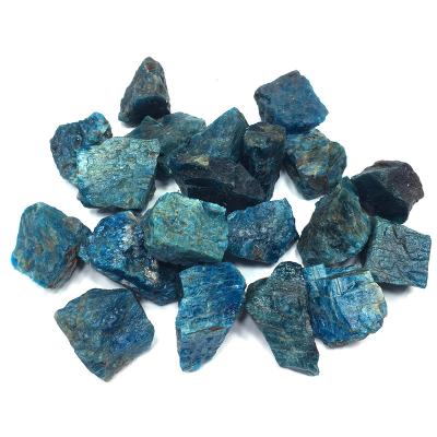 China Wholesale Kg Natural Crystal Decoration Europe Stones Raw Blue Apatite Stone For Healing for sale