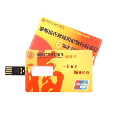 China Custom Full Color Printing Plastic Usb2.0 Business Card Popular Gifts Advertising 16gb 8gb Pendrive 32gb Plastic Credit Card Usb Flash for sale