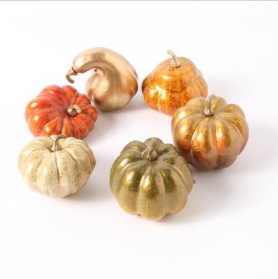 China Thank You Giving Day Decor Decorative Lifelike Artificial Fall Decor 15cm Artificial Pumpkin And Fruit Home And Table Decoration for sale