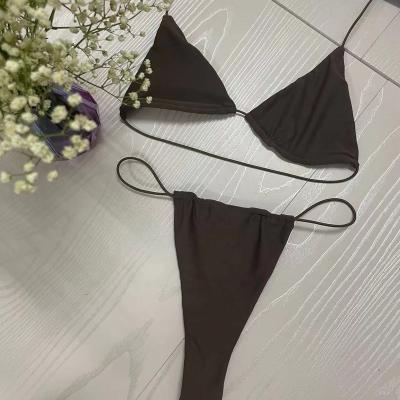 China 2021 Sexy Breathable Bikini Swimwear Women Slit Swimsuit Bikini Set Beach Wear for sale