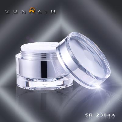 China Skin care makeup packaging Plastic Cosmetic Jars , SR-2384A body cream jars for sale