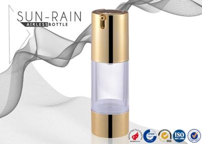 China SR-2108G AS material gold airless pump bottle for personal care for sale