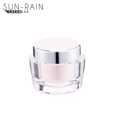 Chine Conteneur cosmétique SR-2398A d'emballage de double de mur d'oeil de crème ensemble rond fait sur commande de pot à vendre