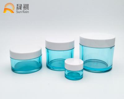 China Plastic Petg Cosmetic Cream Jars Packaging With Big Capacity 5g 15g 30g 100g for sale