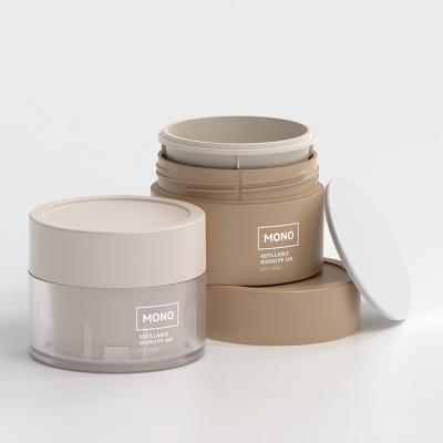 China Plastic PP Cosmetic Cream Jars Pots Containers 50ml 100ml 150ml 200ml for sale