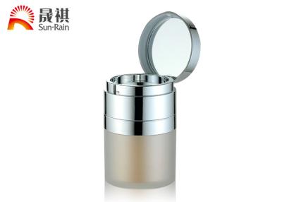 China Acrylic Round Plastic Cosmetic Jars Double Wall  ABS Collar Cosmetic 30ml for sale