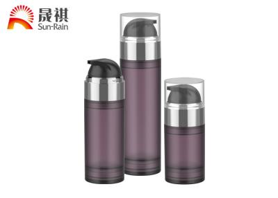 China PETG purple airless pump cosmetic bottle packaging with MS lid for sale