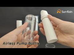 Spring Airless Pump Bottle 30 / 50ml Plastic Refillable For Cosmetic