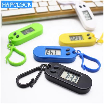 China Plastic Most Popular Products Unique Gift Key Chain Mini Electronic Clock for sale