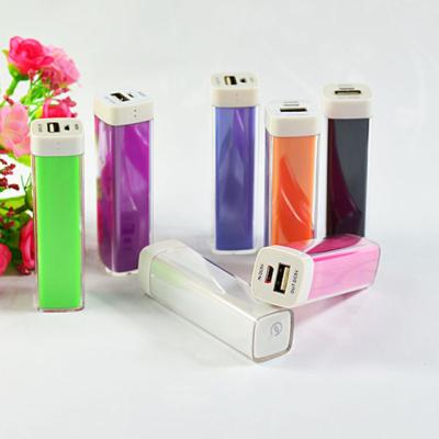 China Mini mobile charging support fast charging lipstick power 2600 mah gift 8650 mah output power bank input interface mini usb charging treasure for sale