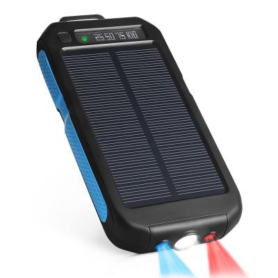 China Outdoor Indoor Dual USB Solar Phone Case 10000mah Travel Slightly Solar Power Bank For Mobile Phone Charger Case for sale