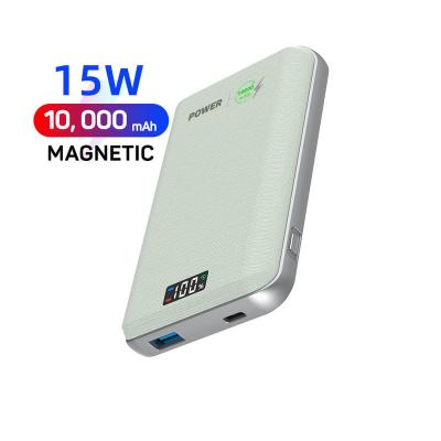 China Wholesale 10000mAh Magnetic Fast Charging Power Bank Mini Portable Back Magnetic Wireless Charging Pad for Powerbank for sale