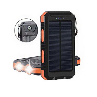 China Portable 20000mah Fast Waterproof Solar Charger 10000mah 8000mah Solar Power Support IP67 IPX6 Waterproof Charging Power Bank For Cell for sale