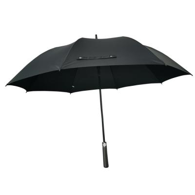 China Wholesale Large Repellency Water Umbrella Top Portable Full Automatic Black UV Protection Long Straight Handle for sale