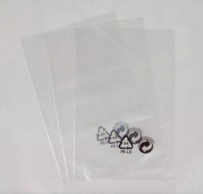 China PE flat bag clear/printing for electronics packaging for sale