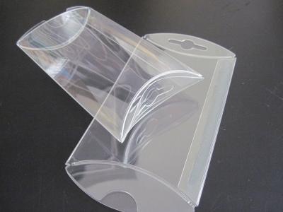 China gift box wholesale clear PVC box small pillow shape die cut  box for sale