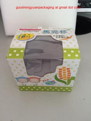 China Paper cardboard Box with Clear Window for Packaging cups for sale