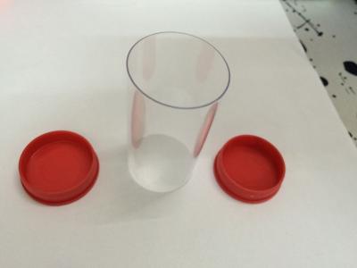 China Extrusion Clear PET Plastic round tube with red Lids chocolate clear tube for sale