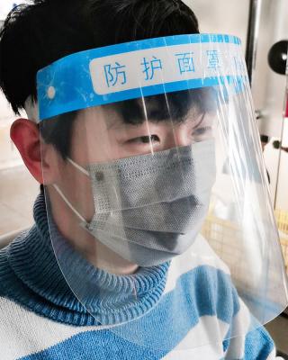 China Shenzhen China  face protect wholesaler clear anti-fog face shield with stretch head band for sale