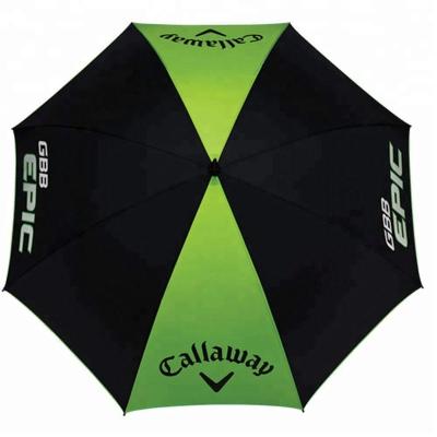 China Double Swivel Best Price And High Quality Automatic Windproof Golf Umbrella With Logo Print for sale