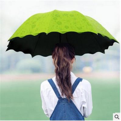 China Upright Rod Umbrella Promotional Custom Logo Ultralight Change Color When Water Wet Rain Magic Umbrella for sale