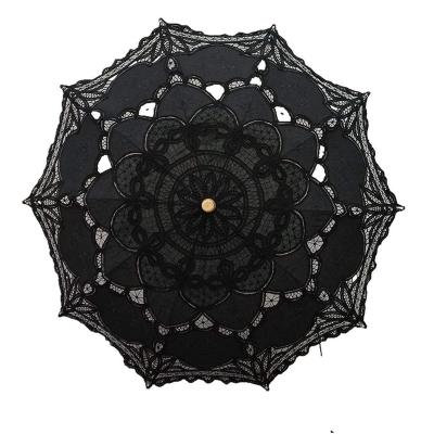 China Chinese Ancient Fancy Parasol Folding Umbrellla Cotton Lace Parasol For Lady Chinese Umbrellas For Wedding for sale