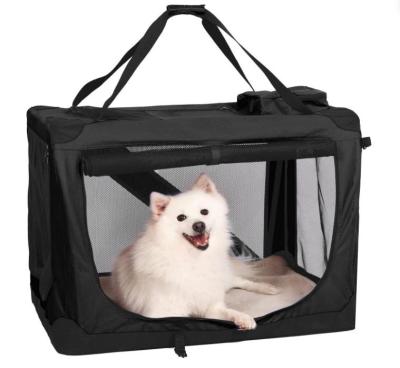 China Breathable Portable Collapsible Dog Crate With Soft Warm Blanket And Collapsible Bowl For Large Cats And Small Dogs for sale