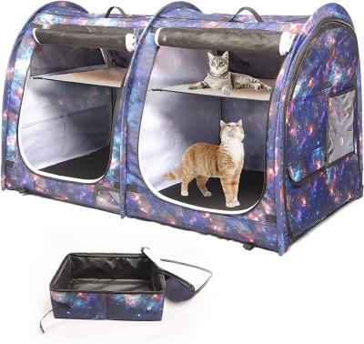 China Galaxy Viable 2-in-1 Portable Pet Carrier For Medium Large Dogs Cat Carrier For Outdoor Camping for sale