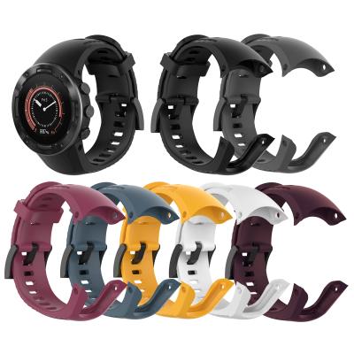 China Sport Silicone Feeling Watch Band For SUUNTO 5 Wristband Replacement Rubber Strap for sale