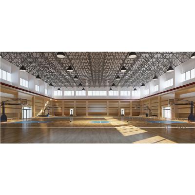 China Prefab Basketball Gymnasium CAD Design Steel Structure Indoor Stadium Basketball/Badminton/Tennis Frame Steel Structure Stadium for sale