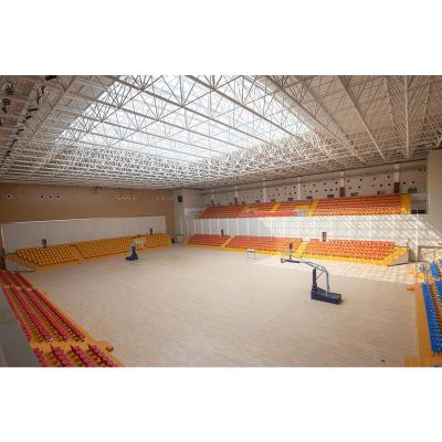 China Steel frame basketball/badminton/tennis gymnasium prefab gymnasium building construction with steel shed for sale