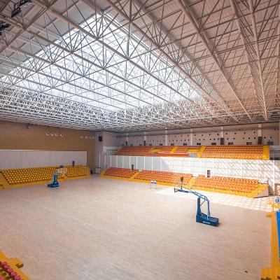 China Staidum steel truss space frame structure fabricated steel frame for building space grid stadium steel project for sale