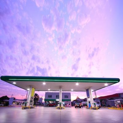 China Oil Station Gas Station Canopy / Threw Gas Station Canopy Gas Station Parts Prefab Gas Station Self Service for sale