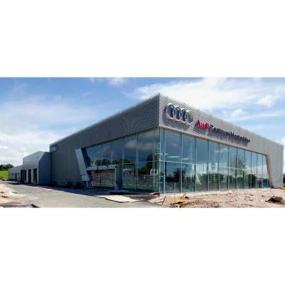 China Modern Car Showroom Prefab Structure Warehouse Steel Car Warehouse for sale